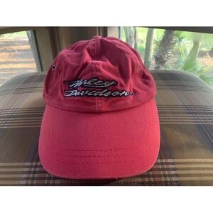 Vintage Head Shot Harley Davidson Licensed Hat - Red